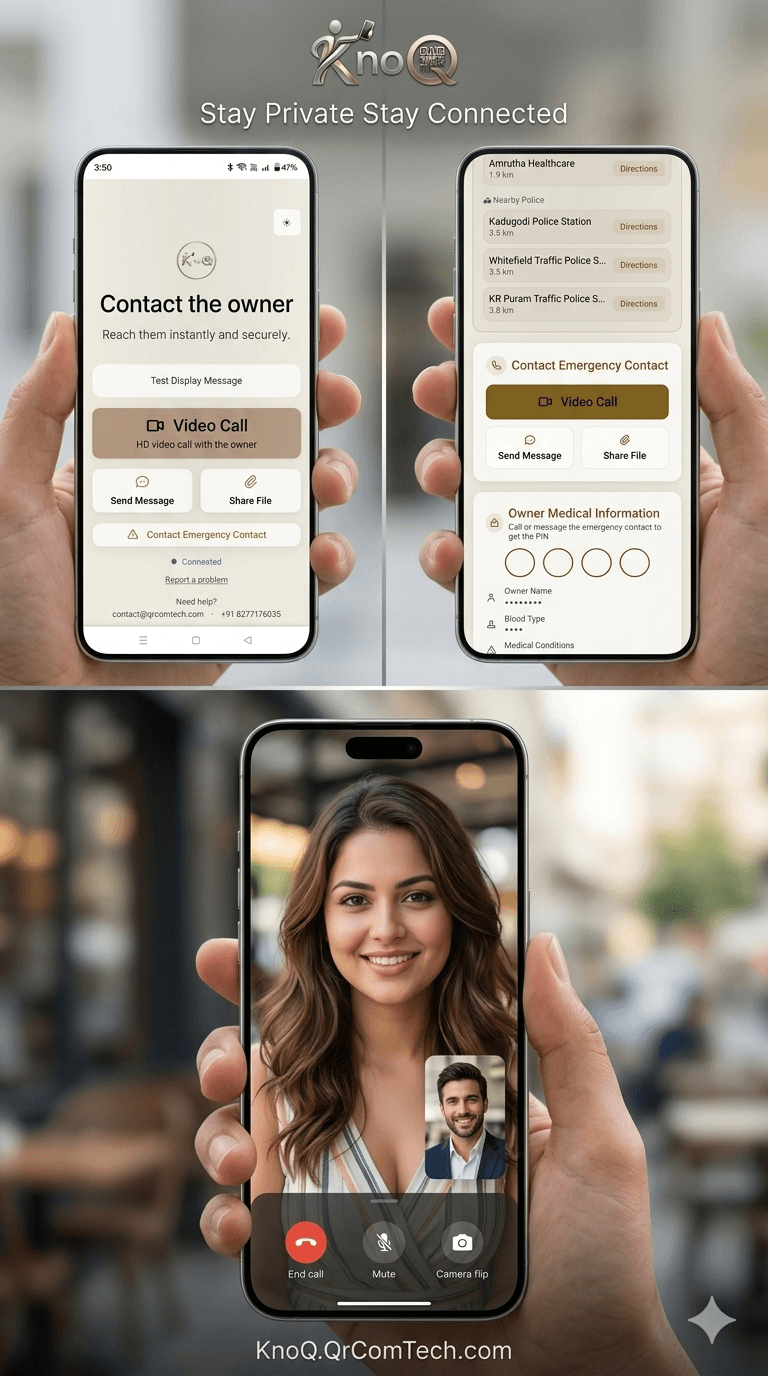Screenshot of the visitor session page after scanning