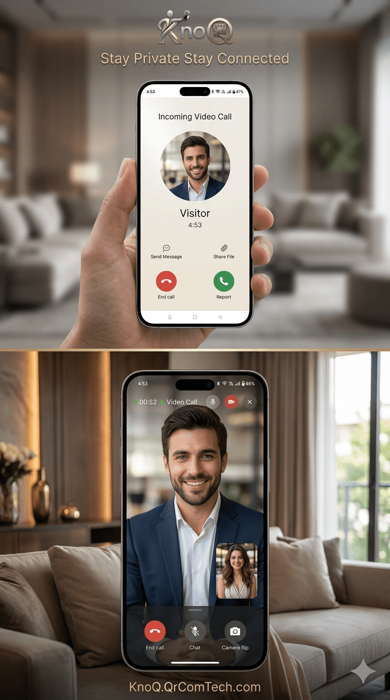Screenshot of the owner receiving a call notification on the Android app